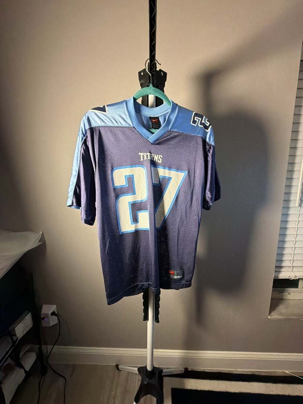 Nike Eddie George Tennessee Titans Football Jersey Size L Blue
